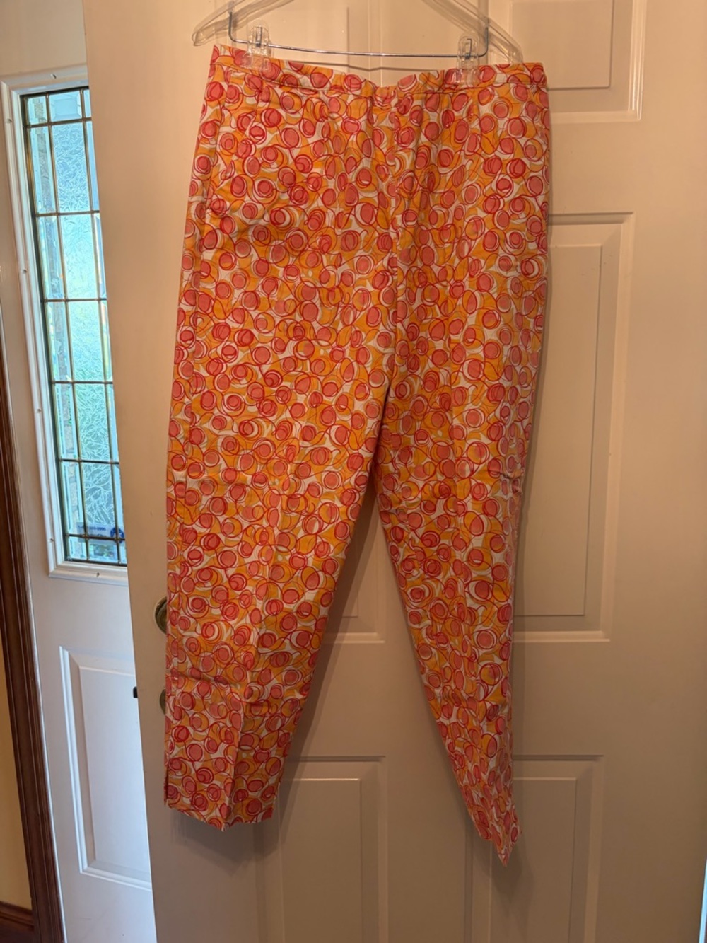 Talbots Pink, Orange & Yellow Circle-Print Women's Pants